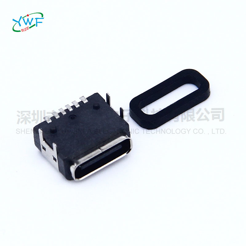 TYPE C 6P 板上防水母座