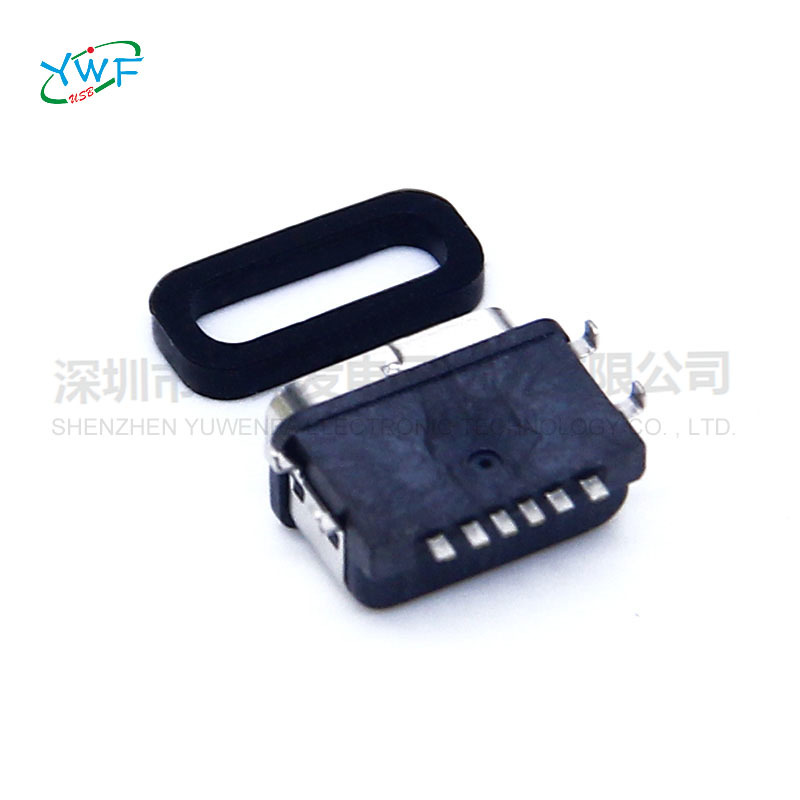 TYPE C 6P 沉板防水母座