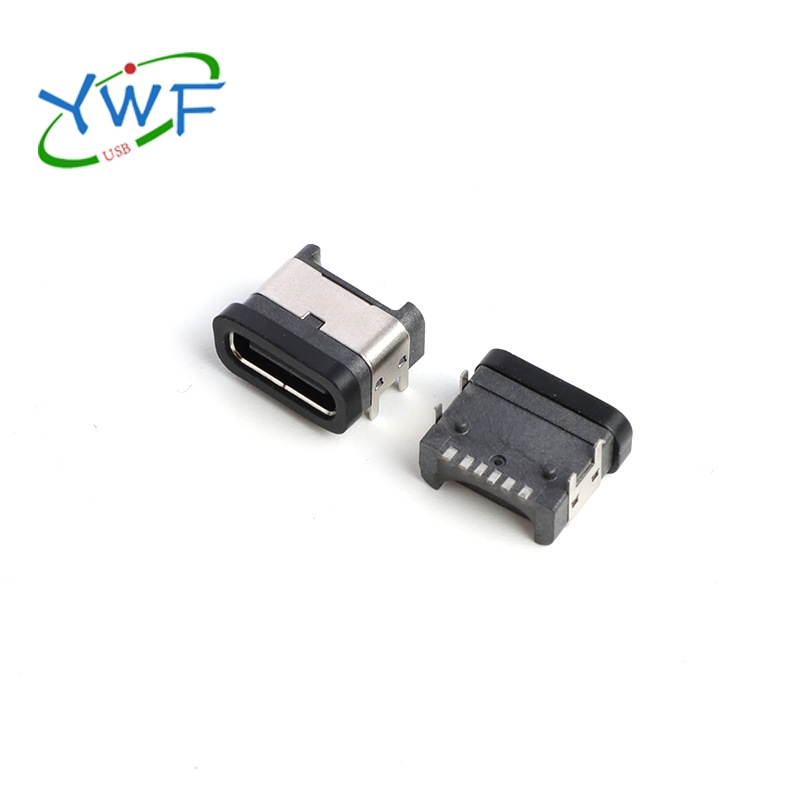 TYPE C 6P 板上防水母座 减胶款