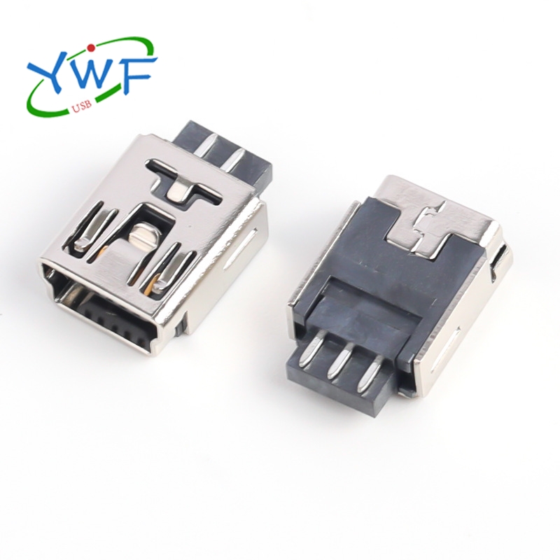 MINI USB 5P/F180&deg; 焊线式B型