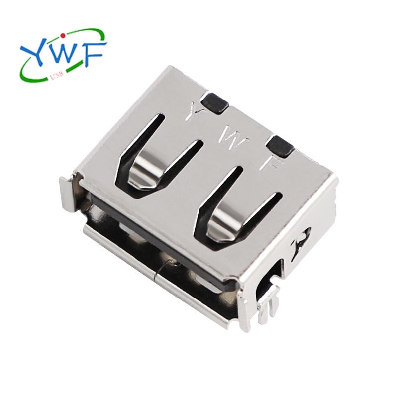 USB  A/F 90&deg; DIP短体两脚（10.0有卷边，有YWF字印）