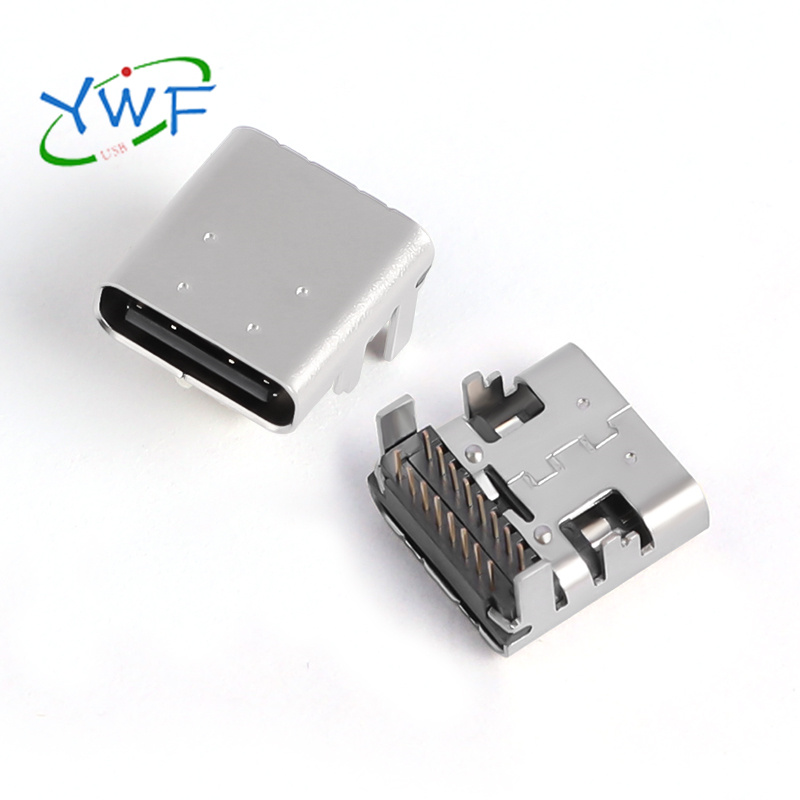 TYPE C16P母座双排DIP带EMI款