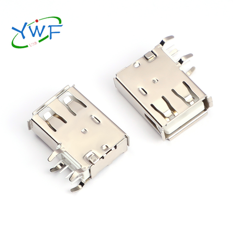 USB  A/F90&deg;加盖侧插  弯脚母座